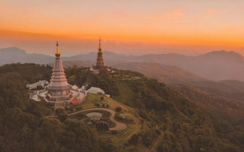 Chiang Mai during beautiful sunset northern Thailand