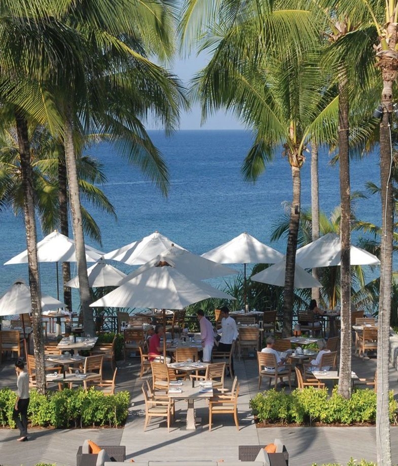 Open-air dining with ocean views at Trisara in Phuket and wine tasting in the candlelit rock cellar at Six Senses Ninh Van Bay in Vietnam.