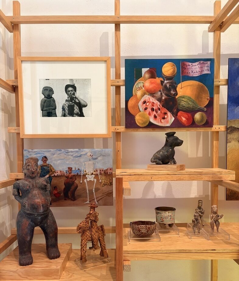 Mexico City’s vast Zócalo square and the artifacts and folk art displays inside Casa Azul, Mexico City.
