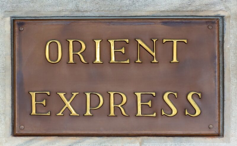 Sign for the Orient express station