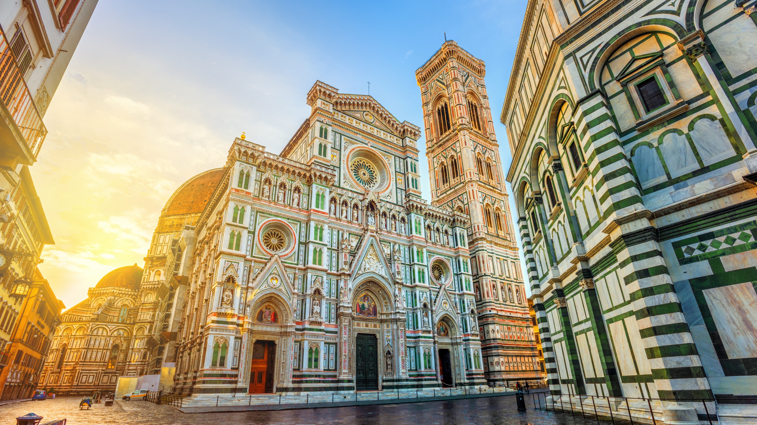 Cathedral of Florence in Piazza del Duomo, Italy