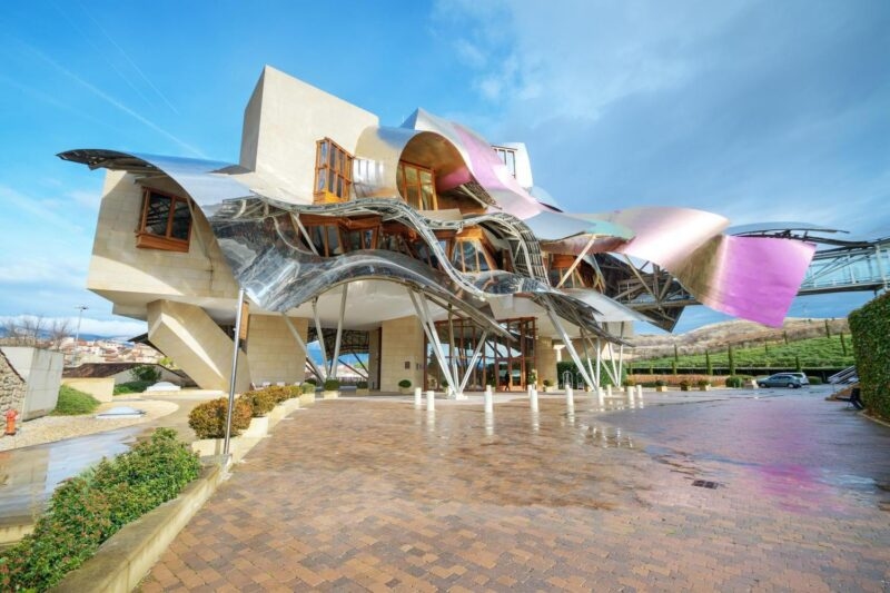 Winery of Marques de Riscal on January 10, 2014 in Elciego, Basque Country, Spain