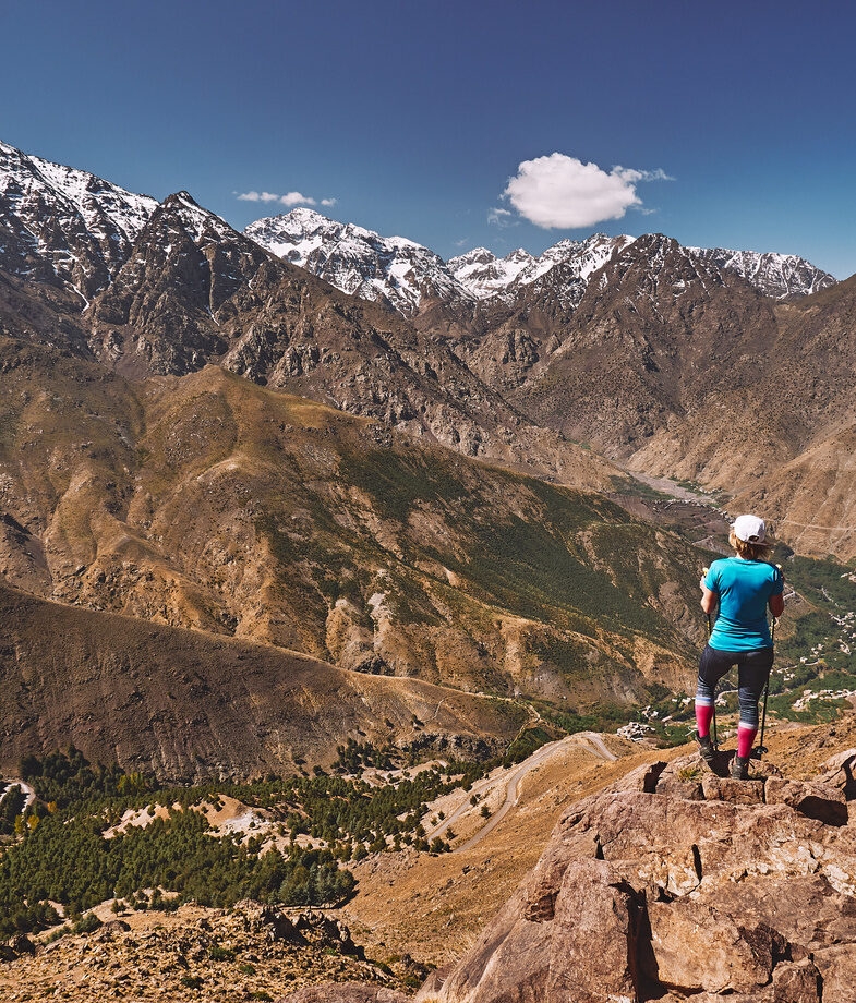 The sweeping views of the Atlas Mountains above Imlil in Morocco and the stone paths of the Colombia's ancient Camino Real between Barichara and Guane.