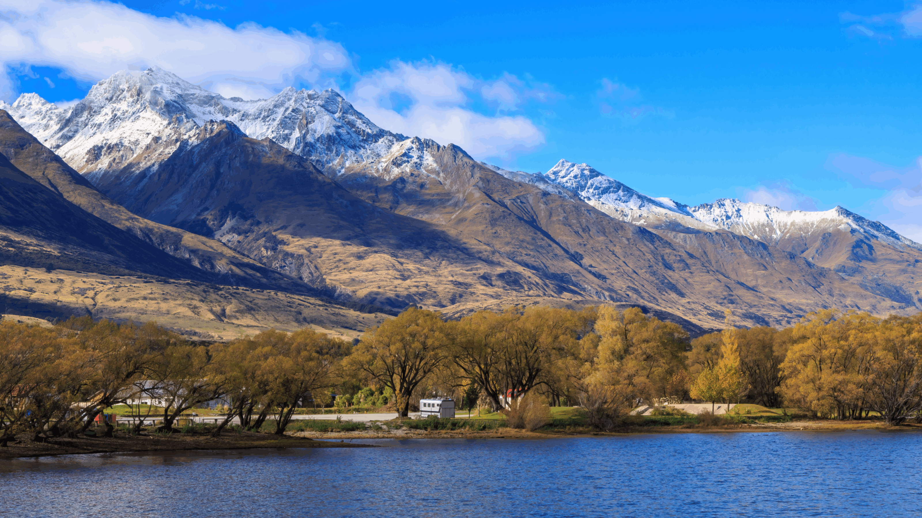 Scenic mountains in glenorchy in New Zealand