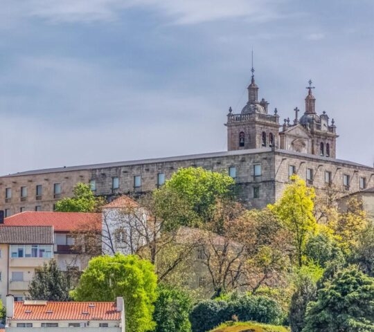A view of the cathedral in Viseu, Portugal.