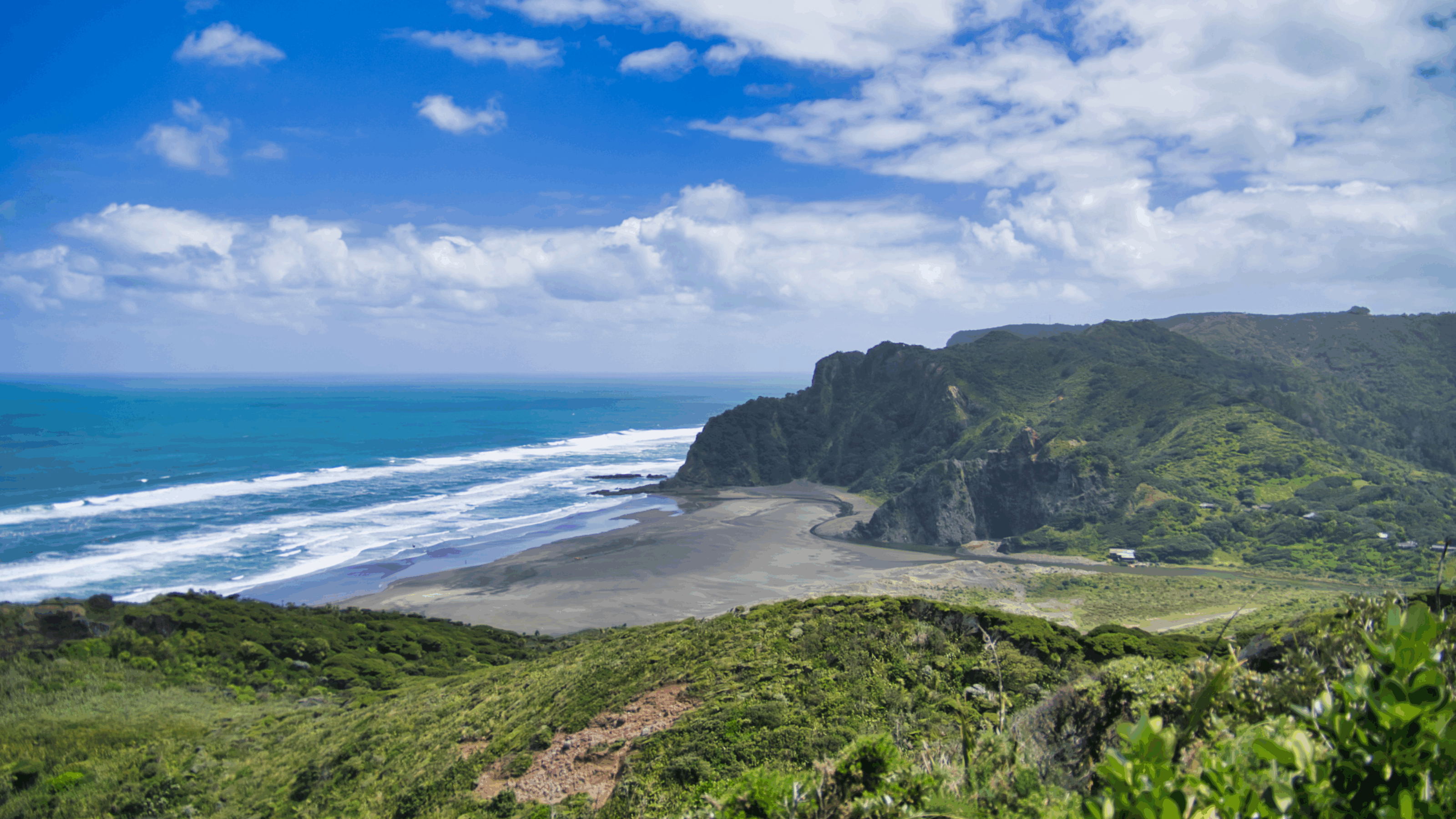 Karekare Beach at the Waitakere Ranges in New Zealand