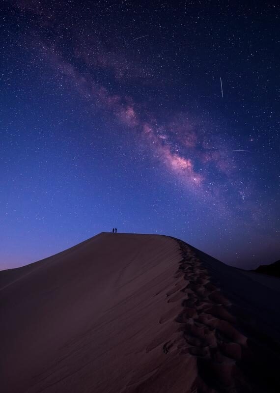 Milky Way over the desert of sahara, morocco