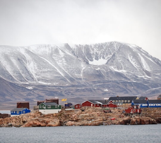 Houses in the Inuit community of Ittoqqortoormiit in Greenland