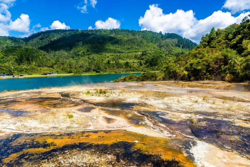 Geothermal pools lake in New Zealand for your wellness experience