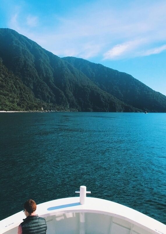 a wellness cruise across Milford Sound in New Zealand
