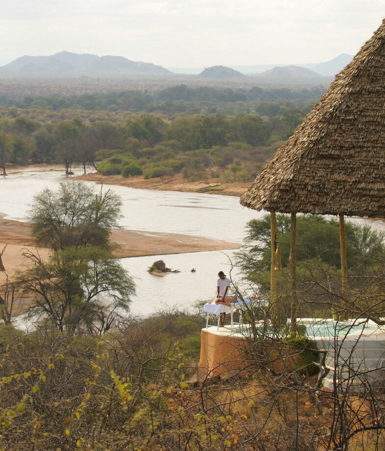 Experience a Maasai-led walking safari at Angama Mara, and relax at the Saabab massage spot with far-reaching savannah views.