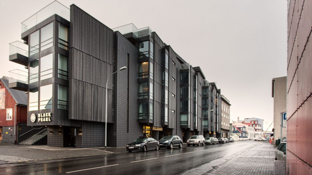 New Black Pearl Apartments Iceland with Simple Decor