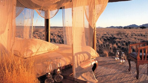 Canopy Bed Private Camp Wolwedans Namibrand Nature Reserve Namibia