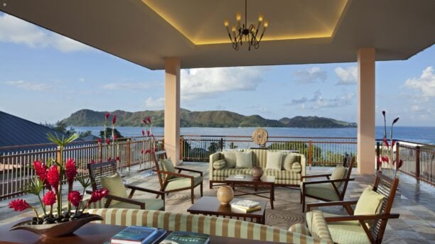 Terrace, Raffles Praslin, Praslin Island, The Seychelles