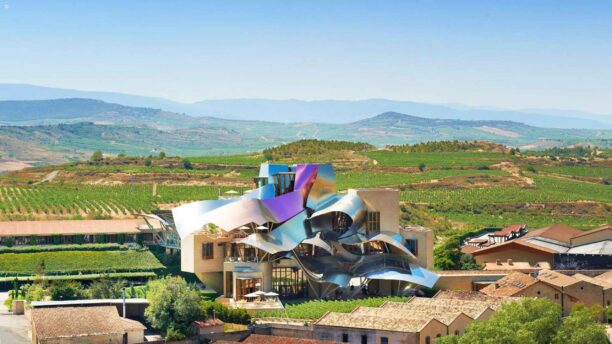 Exterior view, Hotel Marques de Riscal, La Rioja, Spain