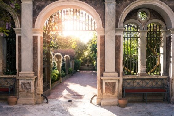 Archway Palazzo Margherita, Bernalda, Puglia, Italy