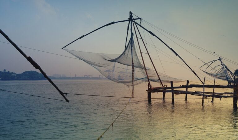 Chinese fishing nets in Fort Cochin, Kerala, India