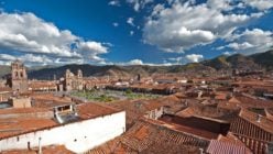 The terracotta roofs of the Cusco skyline, Peru