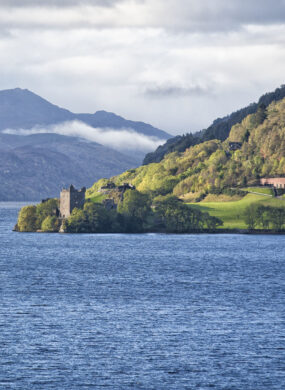 Urquhart Castle at Loch Ness Scotland Highlands on A82