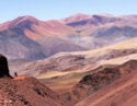 The arid mountainous landscape in the Puna Desert, Argentina