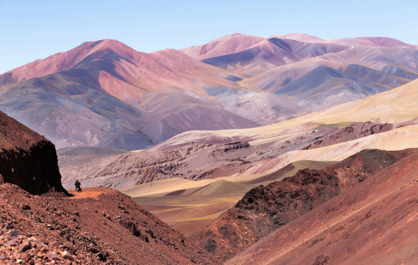 The arid mountainous landscape in the Puna Desert, Argentina