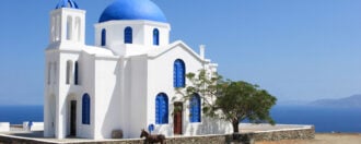 Greek Orthodox Church in Ano Meria, Folegandros, Greece