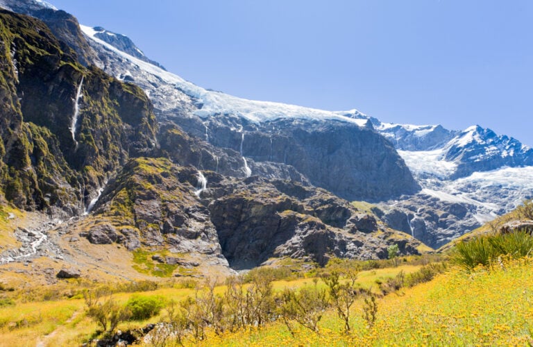 Rob Roy Glacier in Mount Aspiring National Park Southern Alps New Zealand