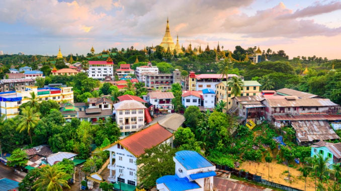 Yangon Myanmar Skyline