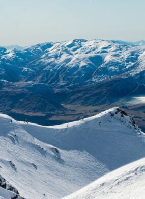 Remarkables Ski Field and Arrowtown in the background