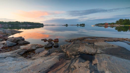 Sunset in the archipelago stockholm