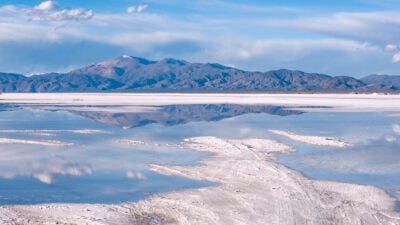 Salinas Grandes salt desert on Argentina Andes