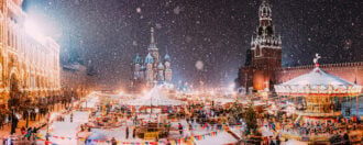 Christmas Market in Red Square, Moscow