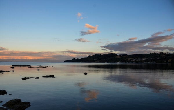 The city of Frutillar in southern Chile's Lake District