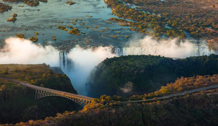 Aerial view of Victoria Falls