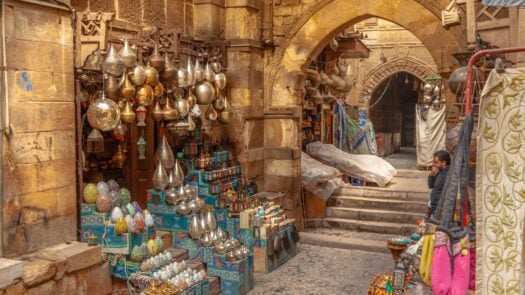 Khan Al Khalili Market in Old Cairo, Egypt