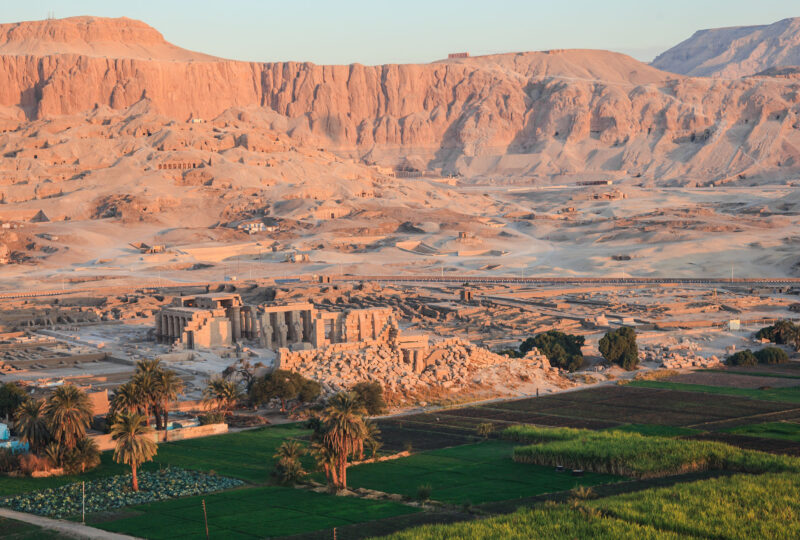 Aerial view of Valley of the Kings in Luxor, Egypt