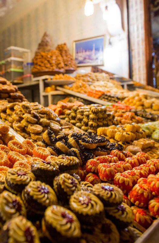 A street food stall in Morocco