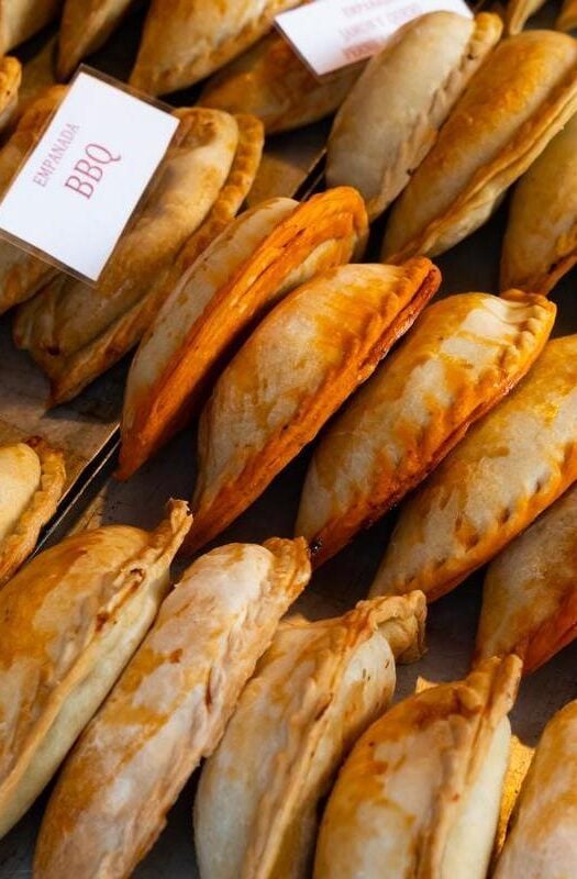 Rows of empanadas