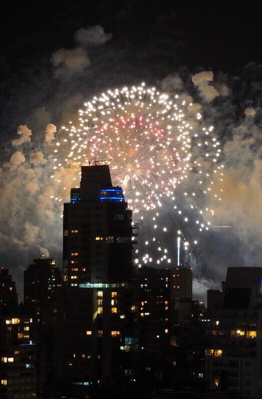 fireworks in Buenos Aires