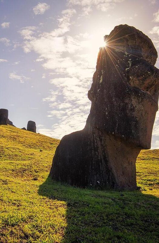 Large stone carvings on Easter Island