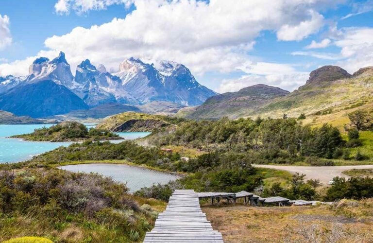 Amazing landscape of Torres del Paine National Park in chile