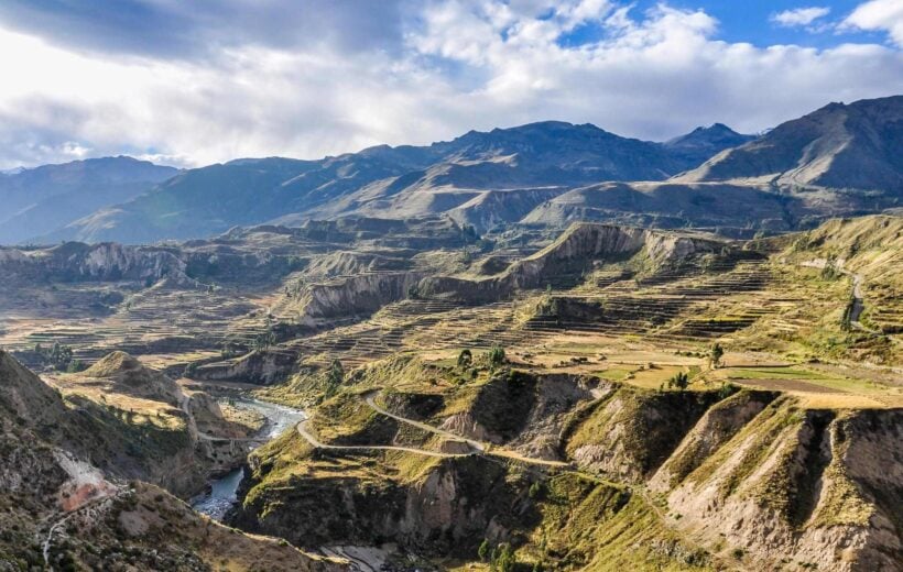 Panoramic view over the Colca Canyon, Peru