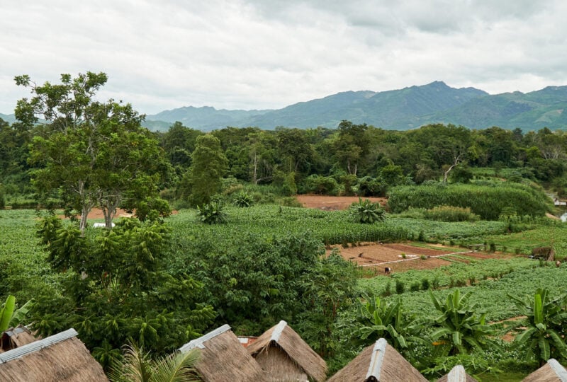 A traditional Khamu village in Oudomxay province, Laos