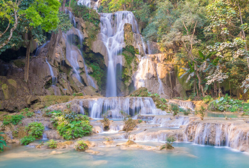 Tat Kuang Si waterfalls in Laos