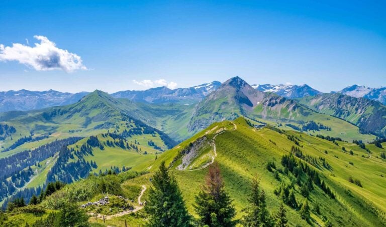 Swiss alps landscape near Gstaad