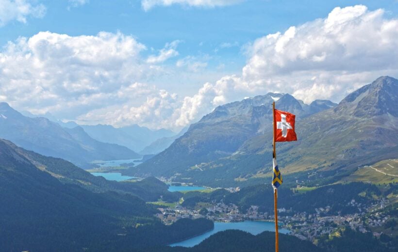 The Engadine Valley in Switzerland