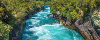 Powerful current of Huka Falls, New Zealand
