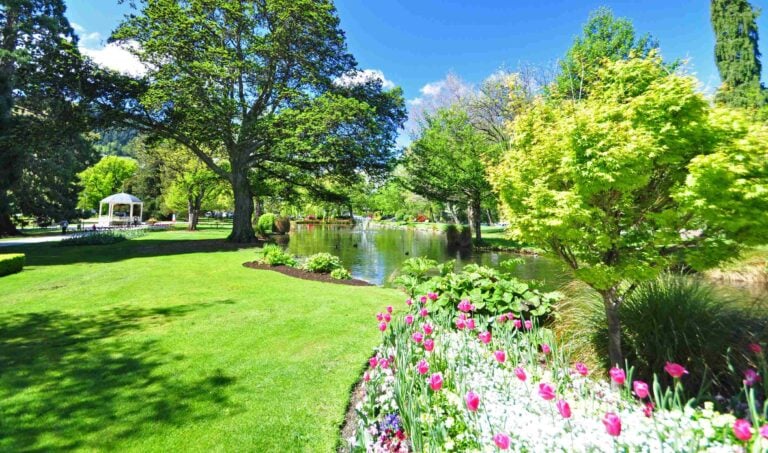 Queenstown Gardens, South Island, New Zealand in spring