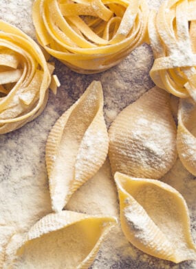 Freshly made pasta, one of Italy's traditional dishes