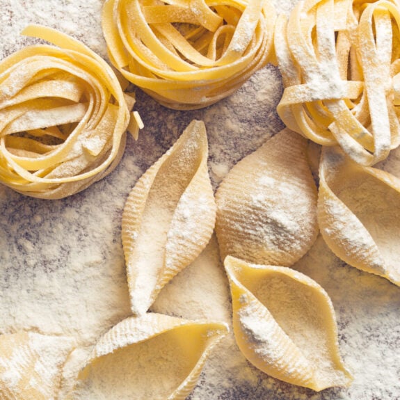 Freshly made pasta, one of Italy's traditional dishes